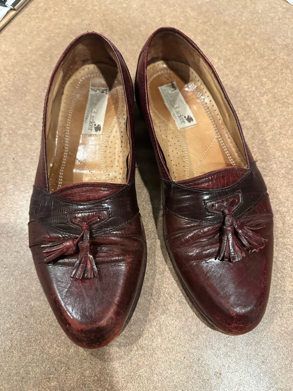 Men's Burgundy Tassel Loafers